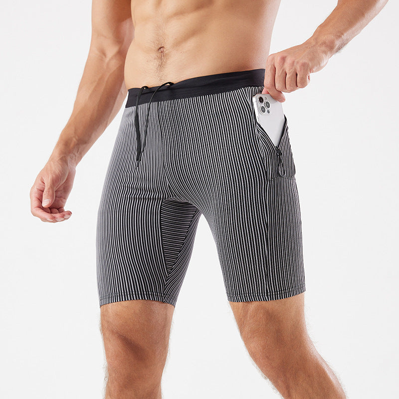 SB23405-Outdoor running quick-drying tight shorts men's fitness five-point pants