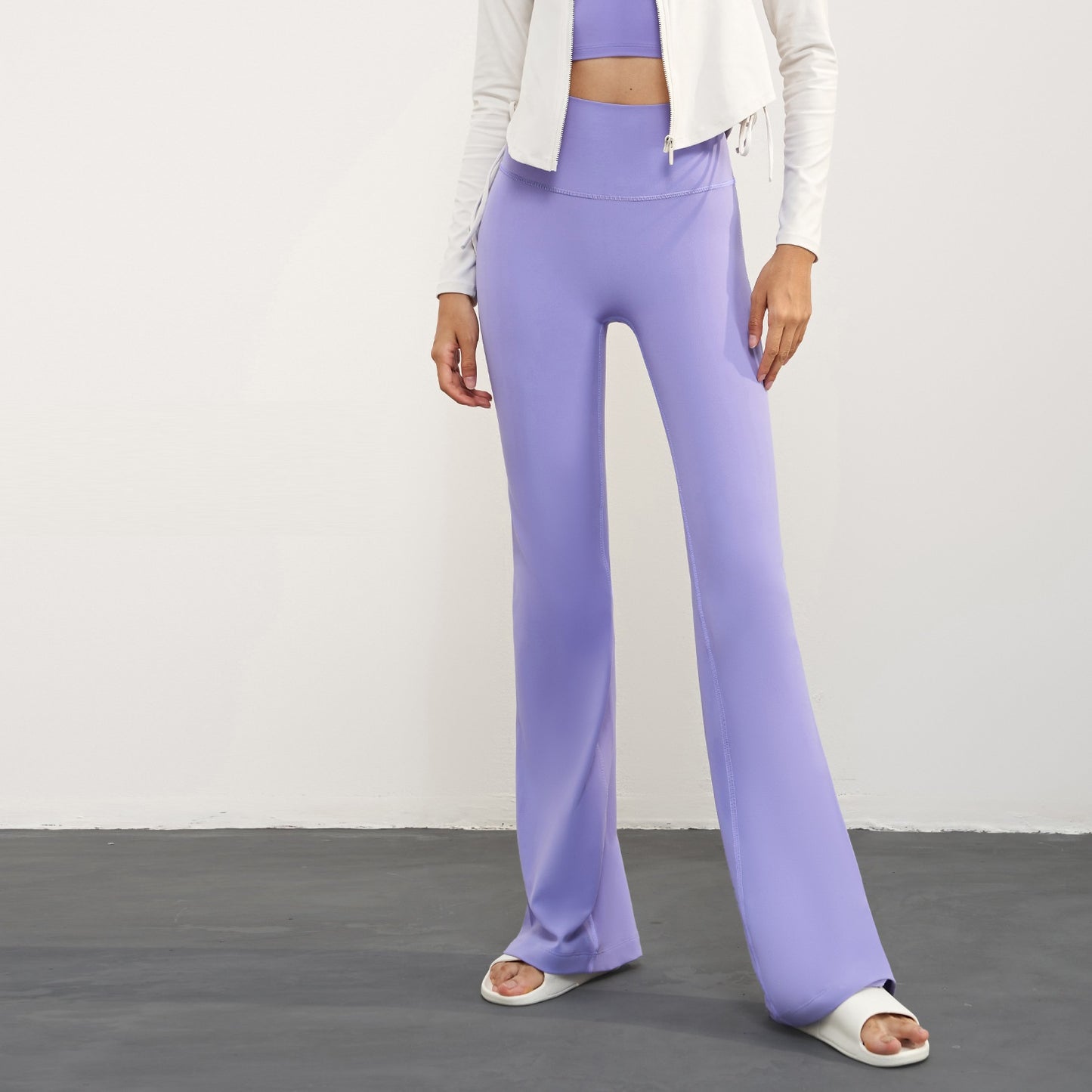 SBCK1597-new nude yoga trousers, high-waisted sports bell-bottoms